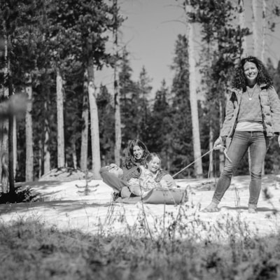 Kids on the sled